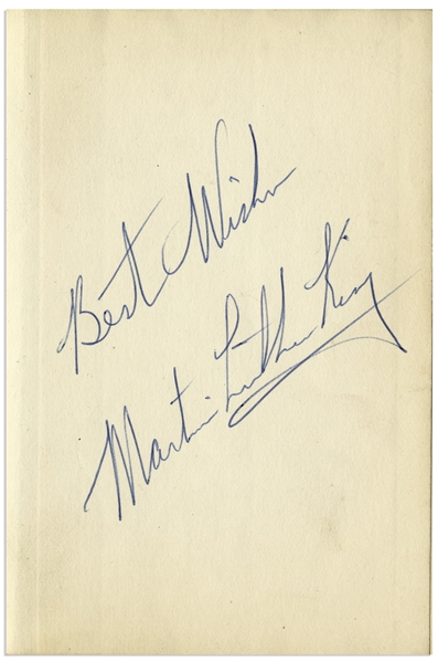 Martin Luther King Jr. Signed Book The Greatest Thing in the World